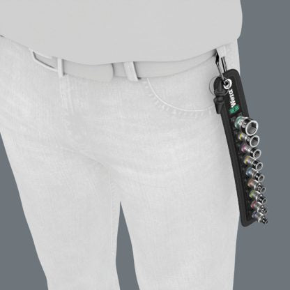 Wera 05003880001 1/4" Drive Metric Sockets - On Storage Belt (10 Piece)