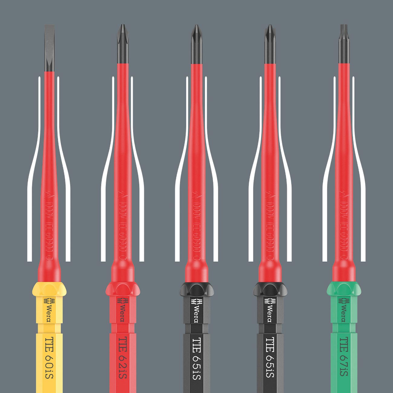 Wera VDE Insulated Extra Slim Blade-Holding Screwdriver Set (17 Piece)