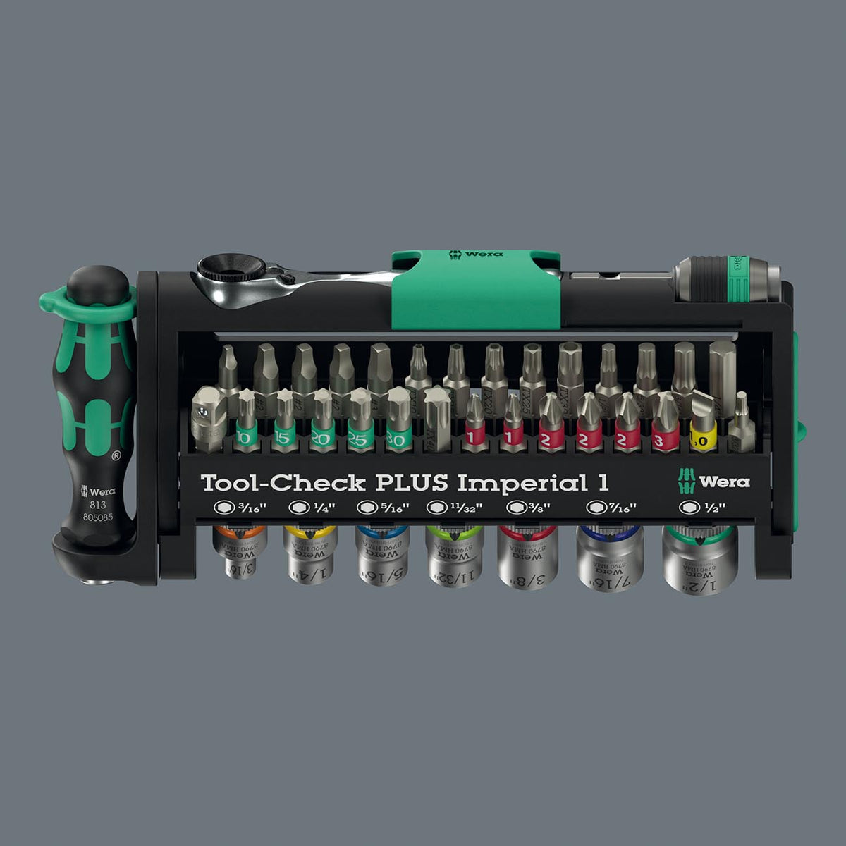 Wera 1/4″ Drive Wrench SAE Socket/Bit Set (39 Piece)