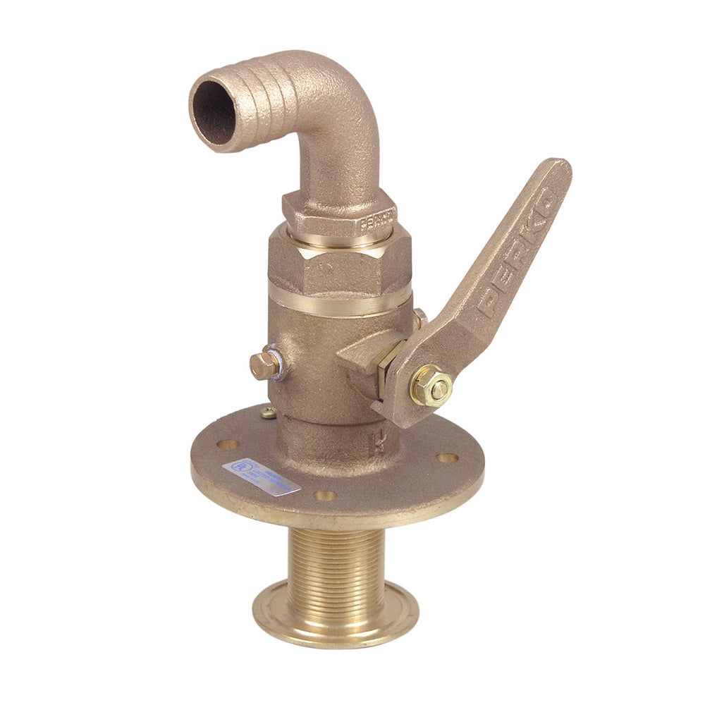 Perko 1-1/2" Seacock w/Curved Tail Piece 102462