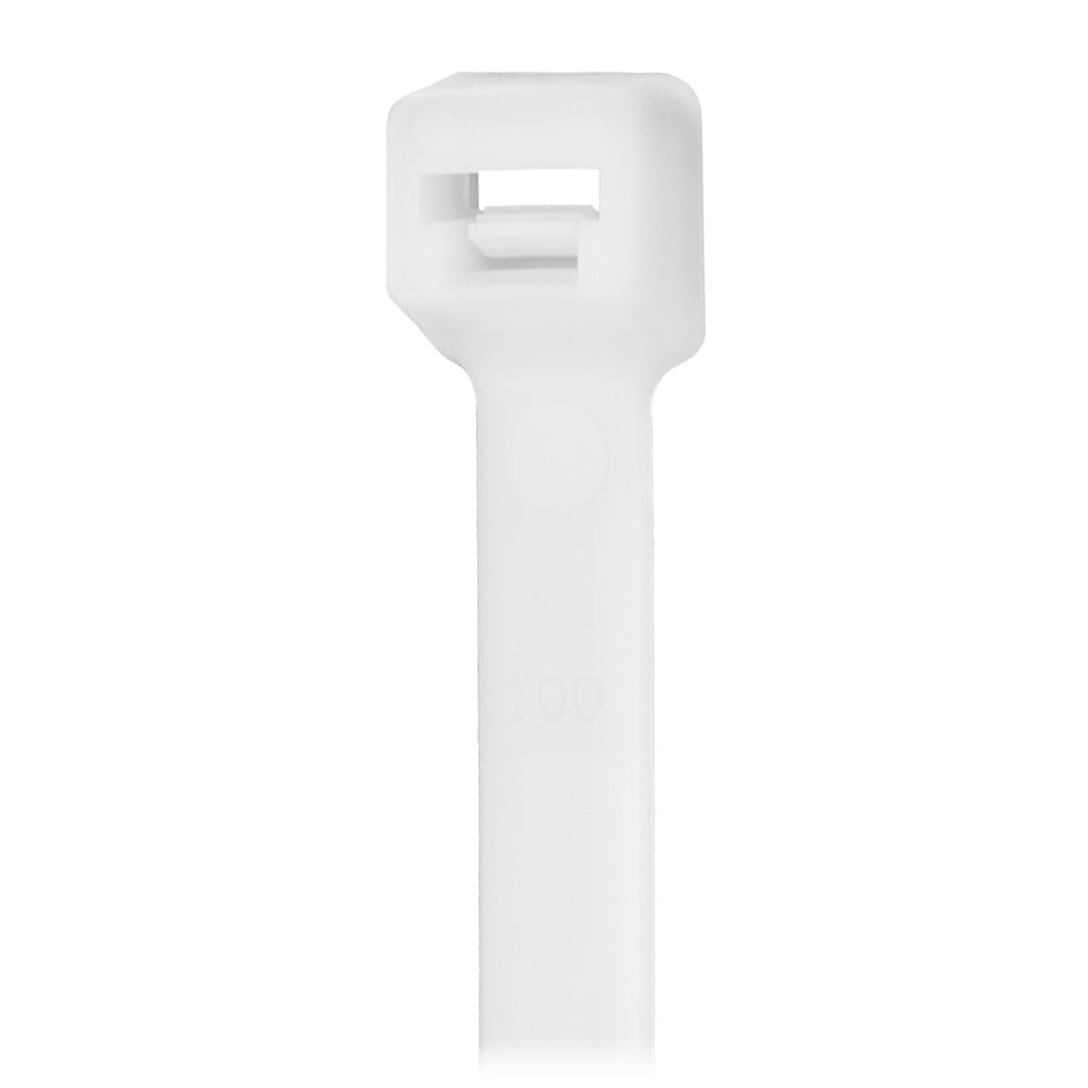 Pacer 8" Cable Tie Natural Color, 50lb Tensile Strength, 2" Diameter - 100pc Bag