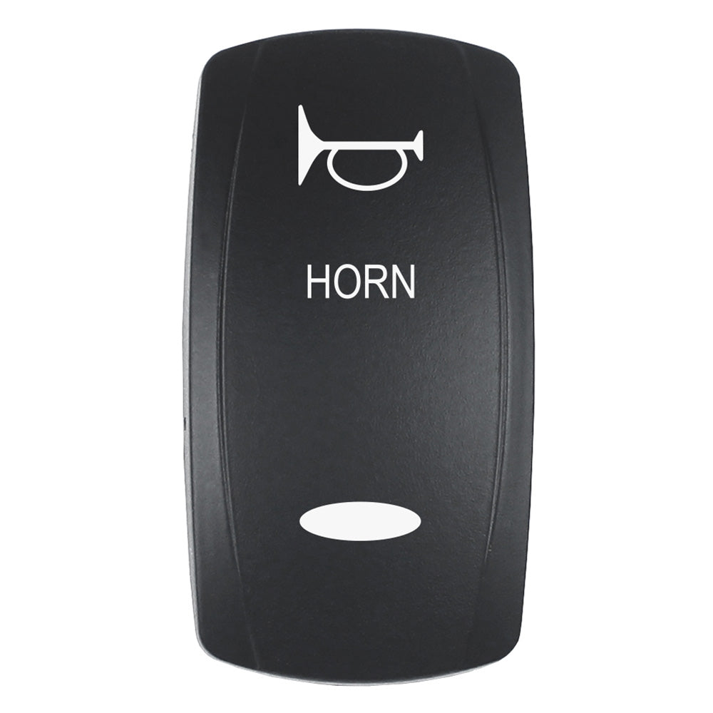 Pacer Actuator - 'HORN' f/V Series Contura Switches - Black - Laser Etched