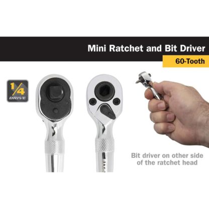 Titan 12101 1/4″ Drive Ratchet/Bit Driver (Compact 3-1/4″)