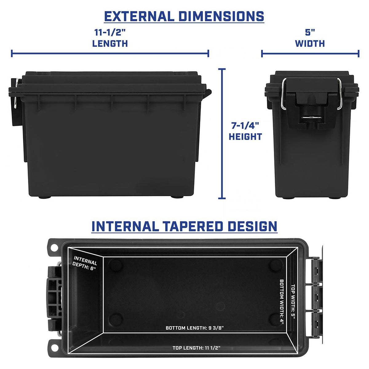 Sheffield Field Box- Black (Made In U.S.A.)