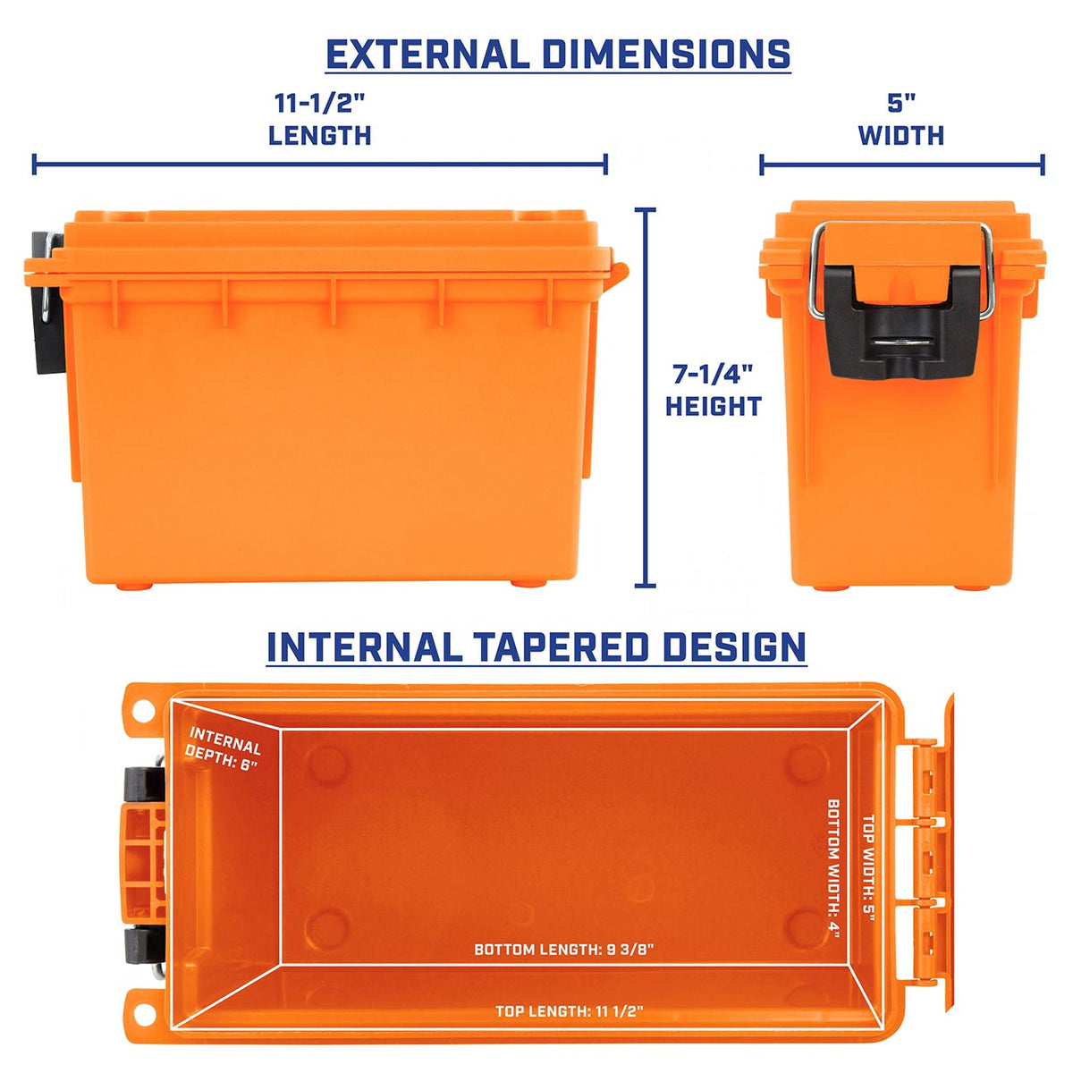 Sheffield Field Box- Safety Orange (Made In U.S.A.)