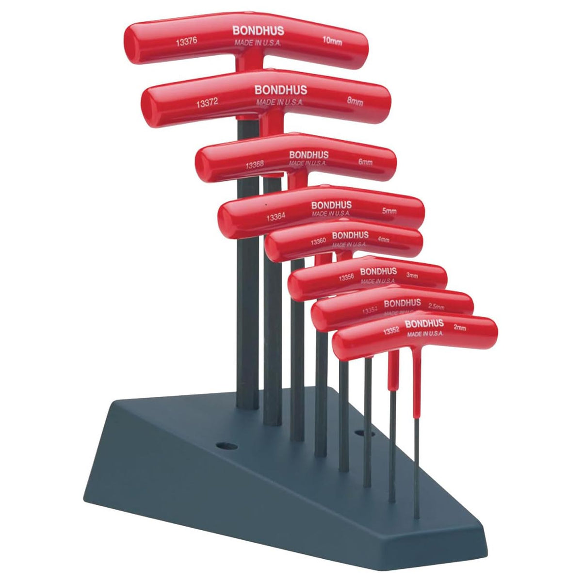 Bondhus Metric HEX T-Handle Wrenches with Stand 2 to 10mm (8pc) 13389