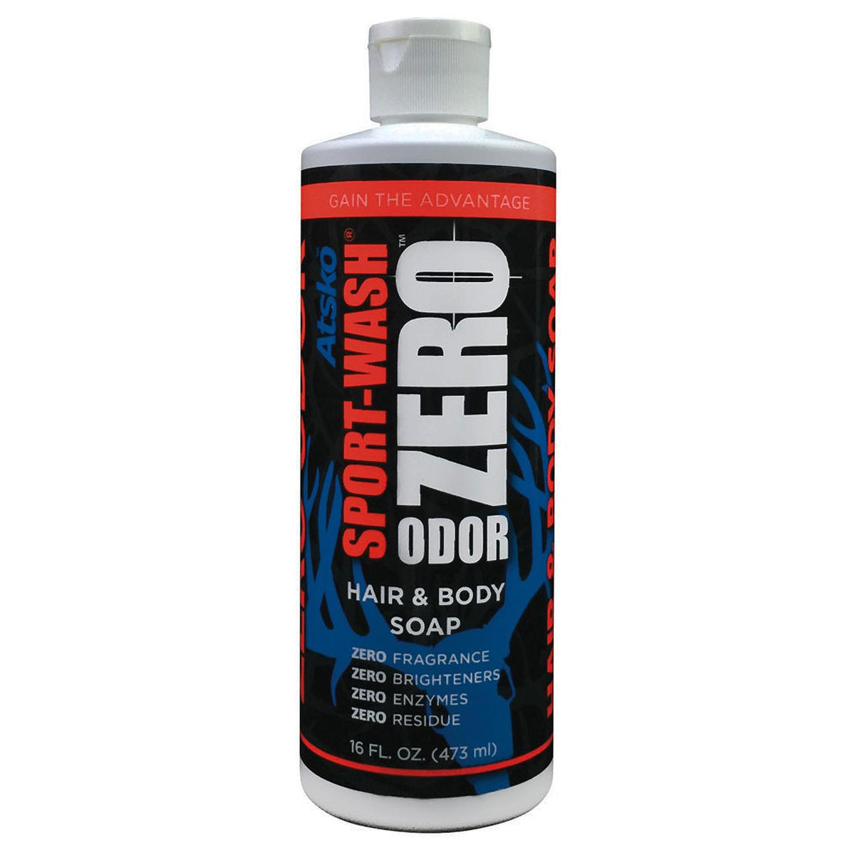 Atsko Sport-Wash ZERO-ODOR Hair & Body Soap: 16 oz. bottle