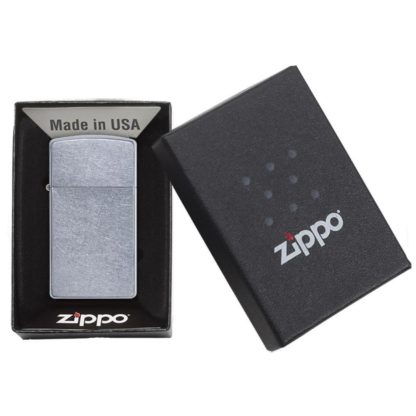 Zippo 1607 Windproof Lighter Slim Street Chrome