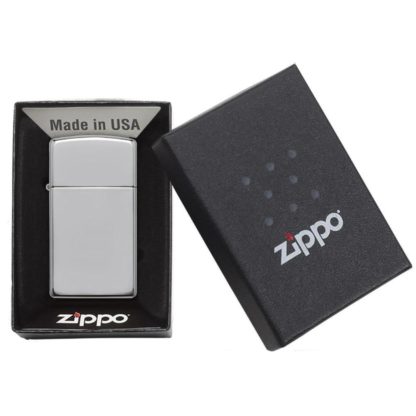 Zippo 1610Z Windproof Lighter, Slim® High Polish Chrome