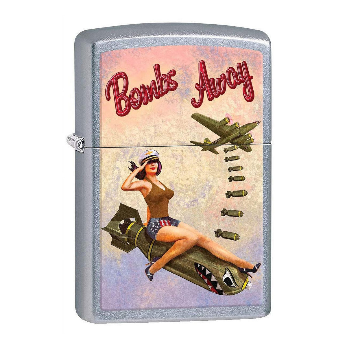 Zippo 80778 Windproof Lighter Pinup "Bombs Away Girl" Imprinted 207CI411381