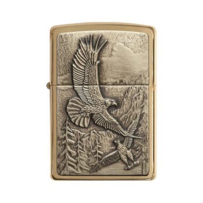 Zippo Windproof Lighter Soaring Eagles Brushed Brass | 20854 | Unisex