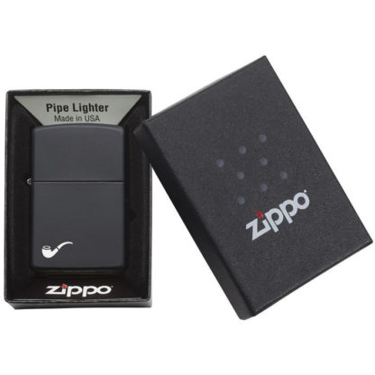 Zippo 218PL Windproof Lighter Pipe Lighter, Black Matte