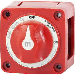 Blue Sea 6006 6006 m-Series (Mini) Battery Switch Single Circuit ON/OFF Red