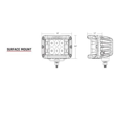 Rigid Industries 262213 D- SS Series Pro 4" x 3" LED Spot Beam - Pair