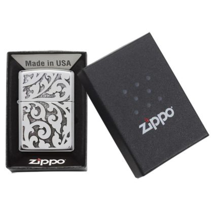 Zippo 28530 Windproof Lighter Filigree, High Polish Chrome