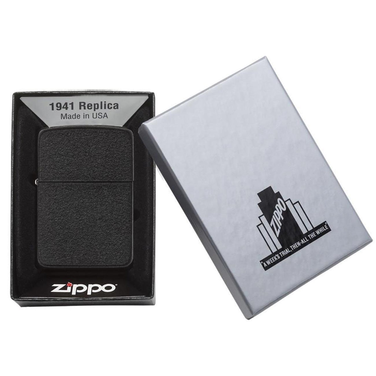 Zippo 28582 Windproof Lighter 1941 Replica, Black Crackle Finish