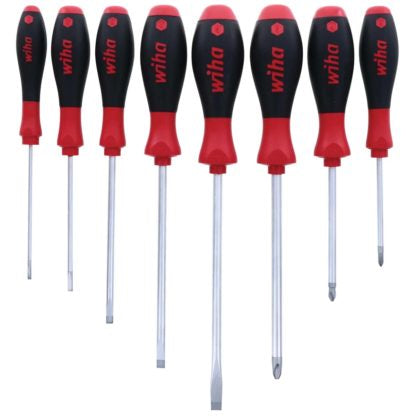 Wiha 30298 SoftFinish Slotted/Phillips Screwdriver Set (8 Piece Set)