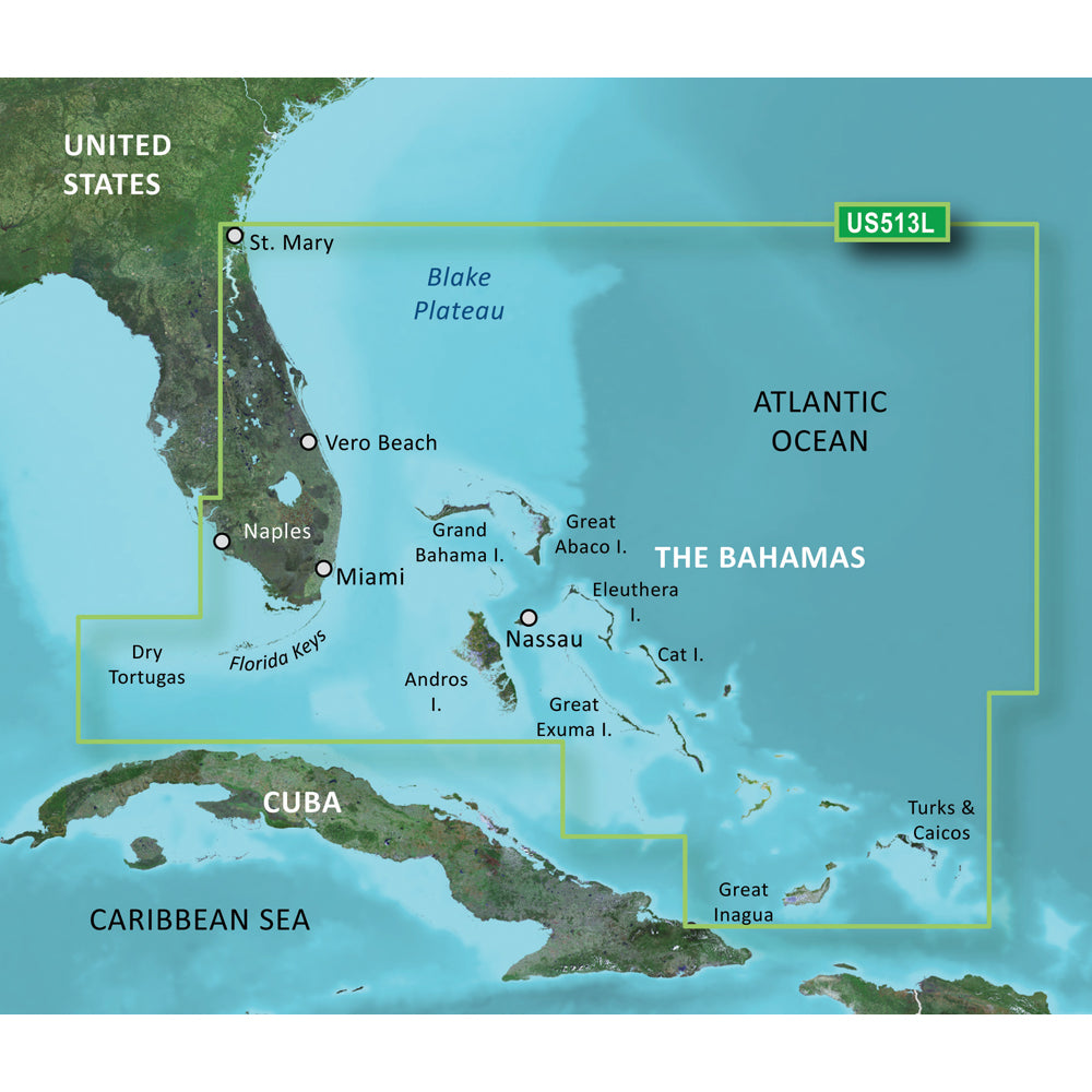 Garmin BlueChart g3 VisionHD VUS513L Jacksonville - Bahamas 30408