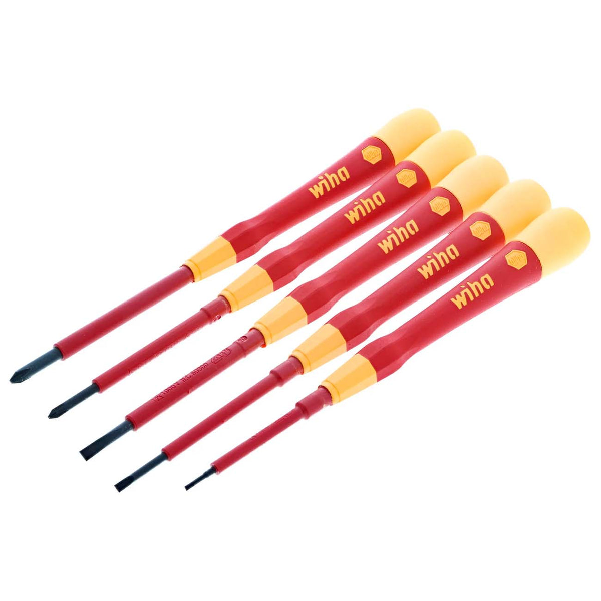 Wiha 32085 Insulated PicoFinish Precision Screwdriver Set (5 Piece Set)