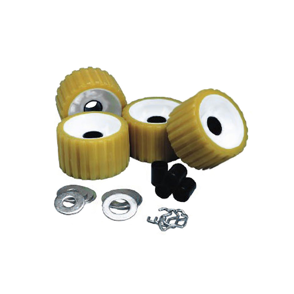 C.E. Smith Ribbed Roller Replacement Kit - 4 Pack - Gold 39785