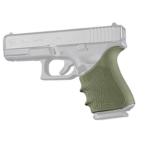 Hogue 17051 HandAll Beavertail Grip Sleeve, Glock 19 Gen 1-2-5, Olive Drab Green