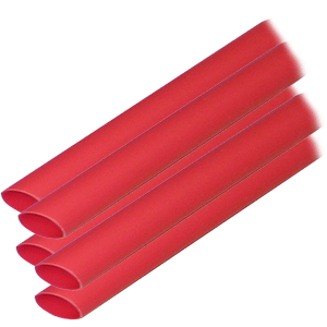 Ancor 304606 Adhesive Lined Heat Shrink Tubing (ALT) - 3/8" x 6" - 5-Pack - Red