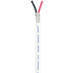 Ancor 141410 Twisted Pair w/Shield - 14/2 AWG - Round - Red/Black - 100'