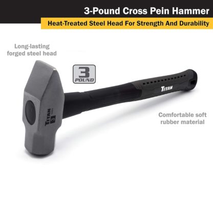 Titan 63004 3 lbs. (48oz) Cross Pein Hammer
