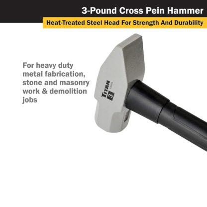 Titan 63004 3 lbs. (48oz) Cross Pein Hammer