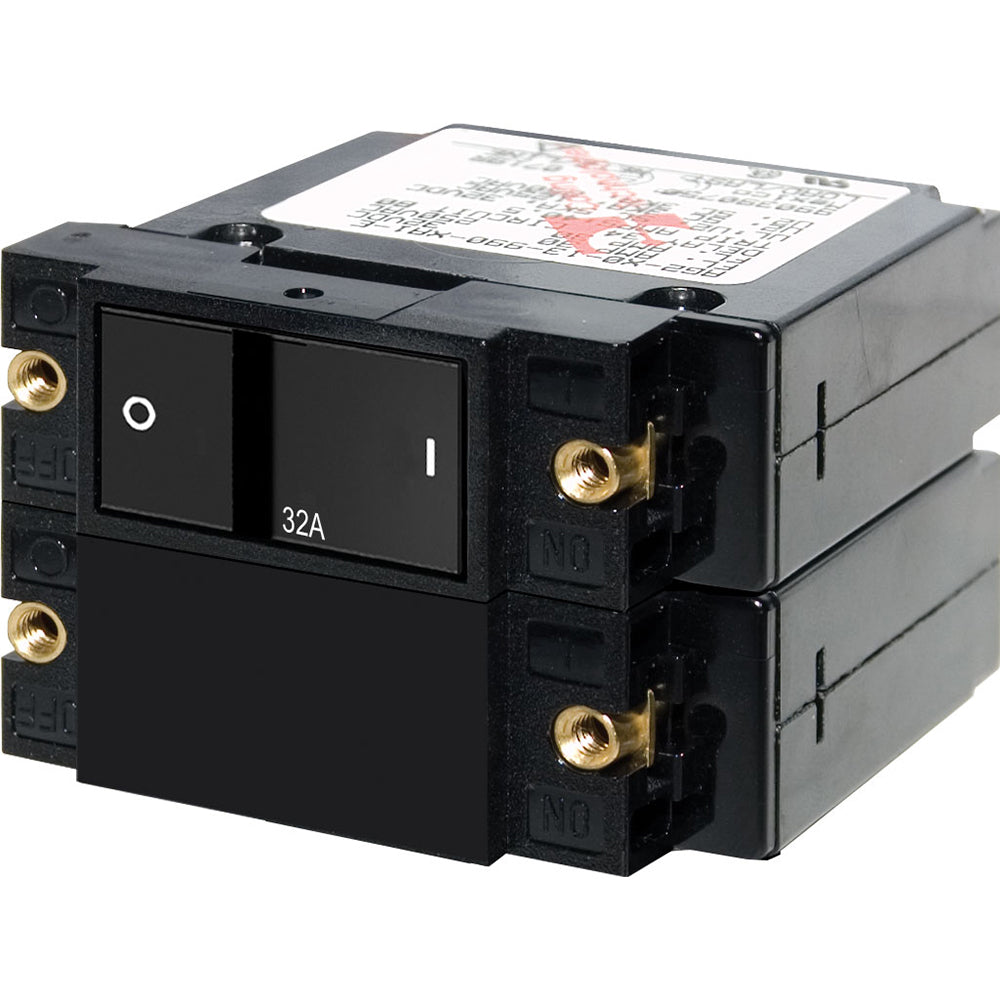 Blue Sea 7415 A-Series Flat Rocker Circuit Breaker Double Pole 32A 65276