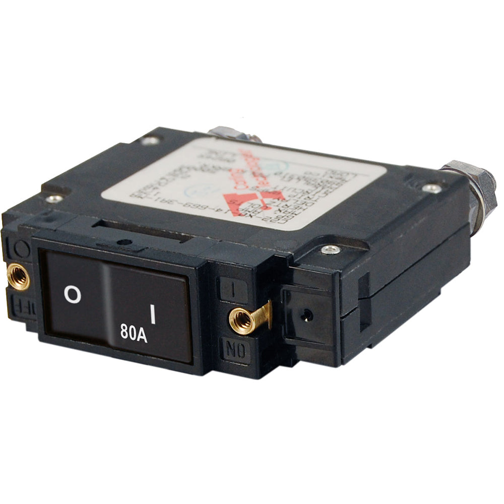 Blue Sea 7548 C-Series Flat Rocker Circuit Breaker Single Pole 80A 65288