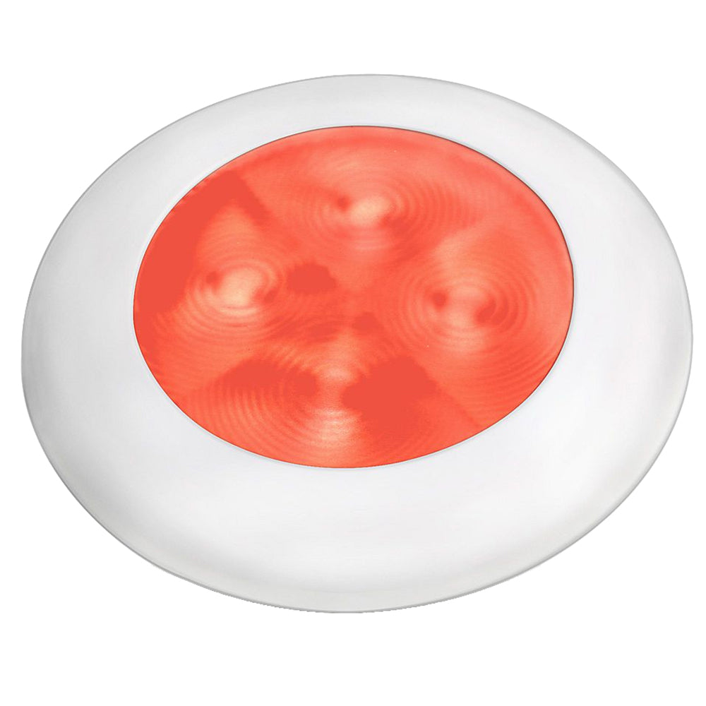 Hella Marine Slim Line LED Round Courtesy Lamp Red LED 12V