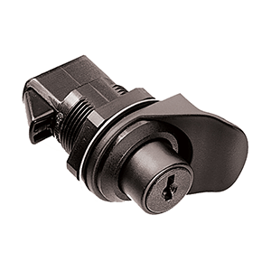Southco 93-303 Keylocking Flush/Knob Latch - Black Plastic