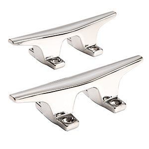 Attwood 6244-6 ZAMAK Chrome Plated Zinc Cleats - Pair - 4-1/2"