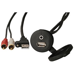 Fusion 010-12381-00 MS-CBUUSB3.5 Panel Mount USB & 3.5mm Headphone Jack
