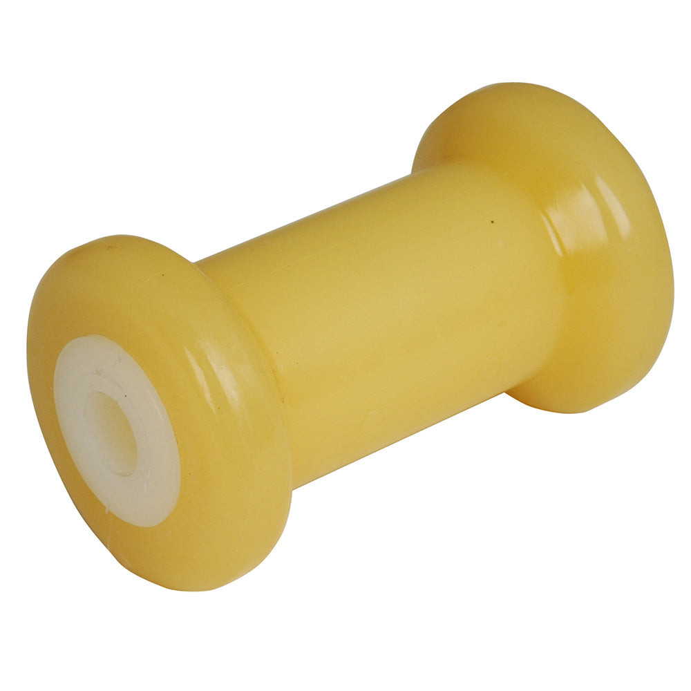 C.E. Smith Spool Roller 5" - 5/8" ID - Gold TPR w/Bushing White Solid 74207