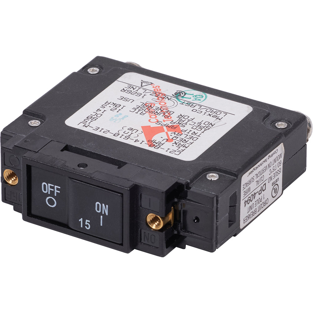 Blue Sea 7442 UL-489 Circuit Breaker - 15A Flat Rocker 75120