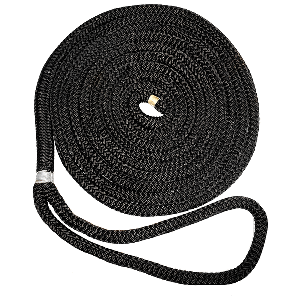New England Ropes C5054-16-00015 1/2" Double Braid Dock Line - Black - 15'