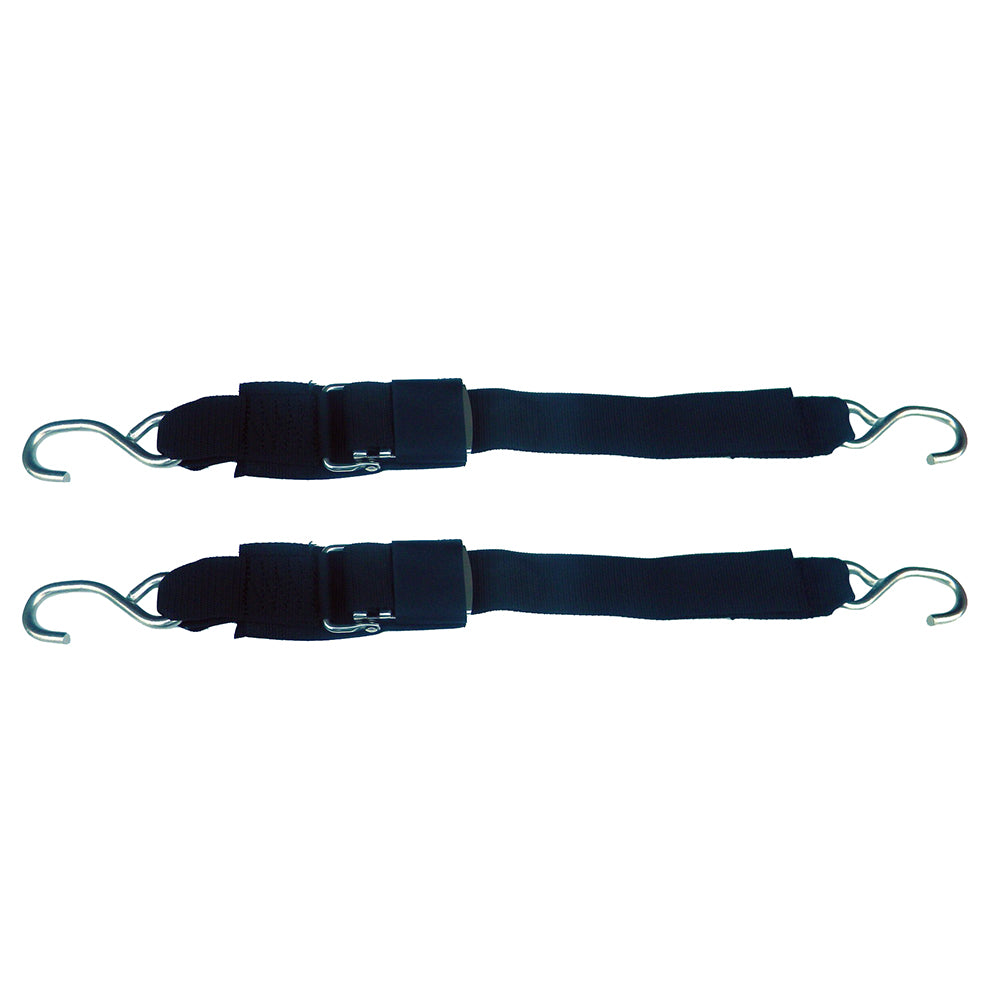 Rod Saver Stainless Steel Quick Release Transom Tie-Down - 2" x 6" - Pair