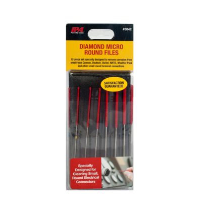 IPA 8042 Flexible Diamond Micro Round Files (12 Piece Set)