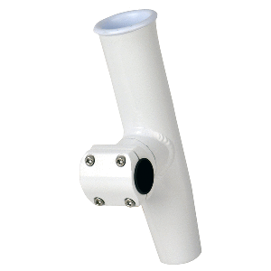 C.E. Smith 53774 Mid Mount Rod Holder - 1-1/4" or 1-5/16" OD - White Powder