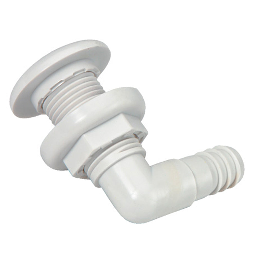 Johnson Pump Thru-Hull Connector - 3/4" - 90deg - White