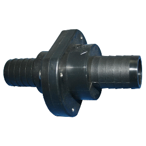 T-H Marine ILS-1200-DP Double Barb Inline Scupper Check Valve - 1-1/8" - Black