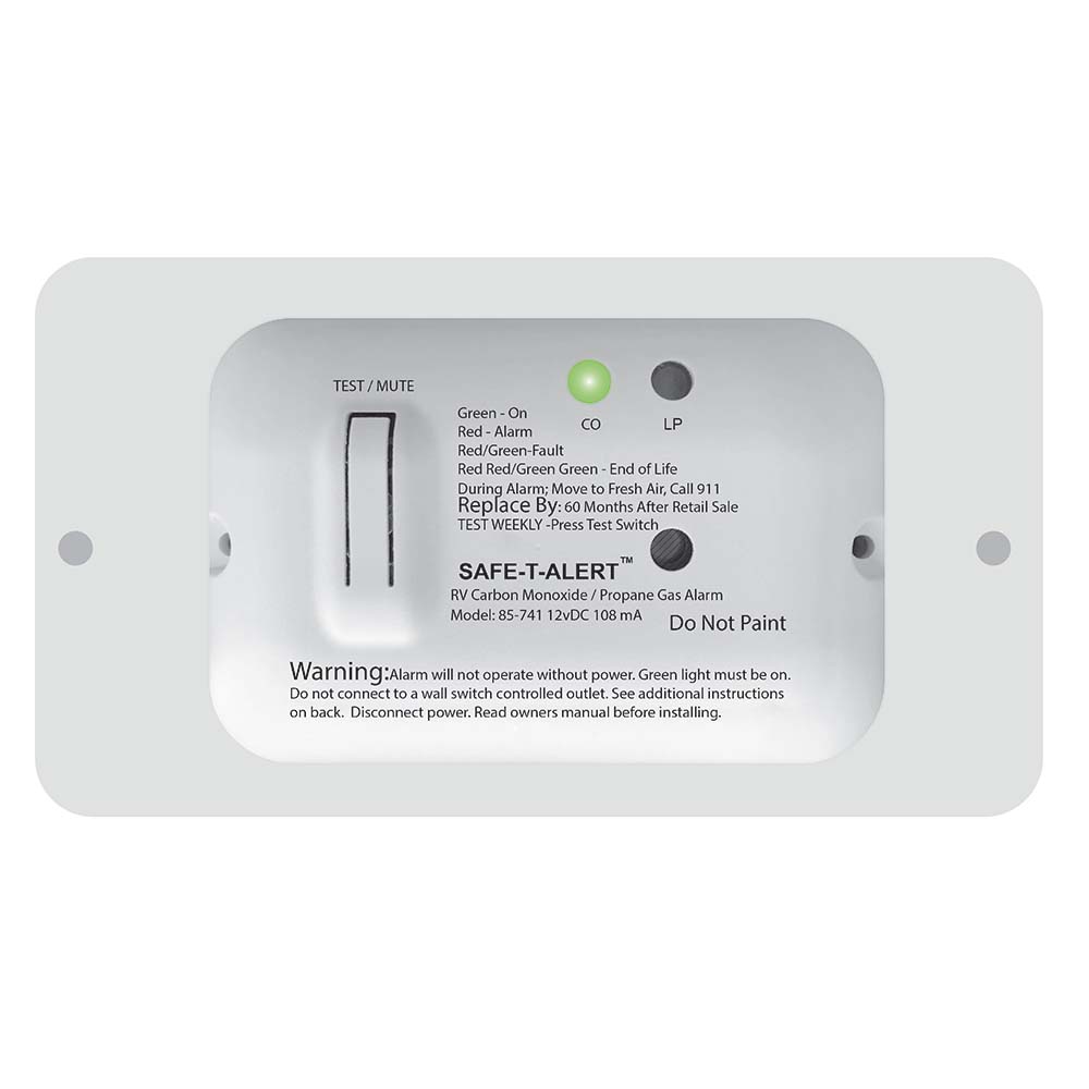 Safe-T-Alert 85 Series Carbon Monoxide Propane Gas Alarm - 12V - White 91461