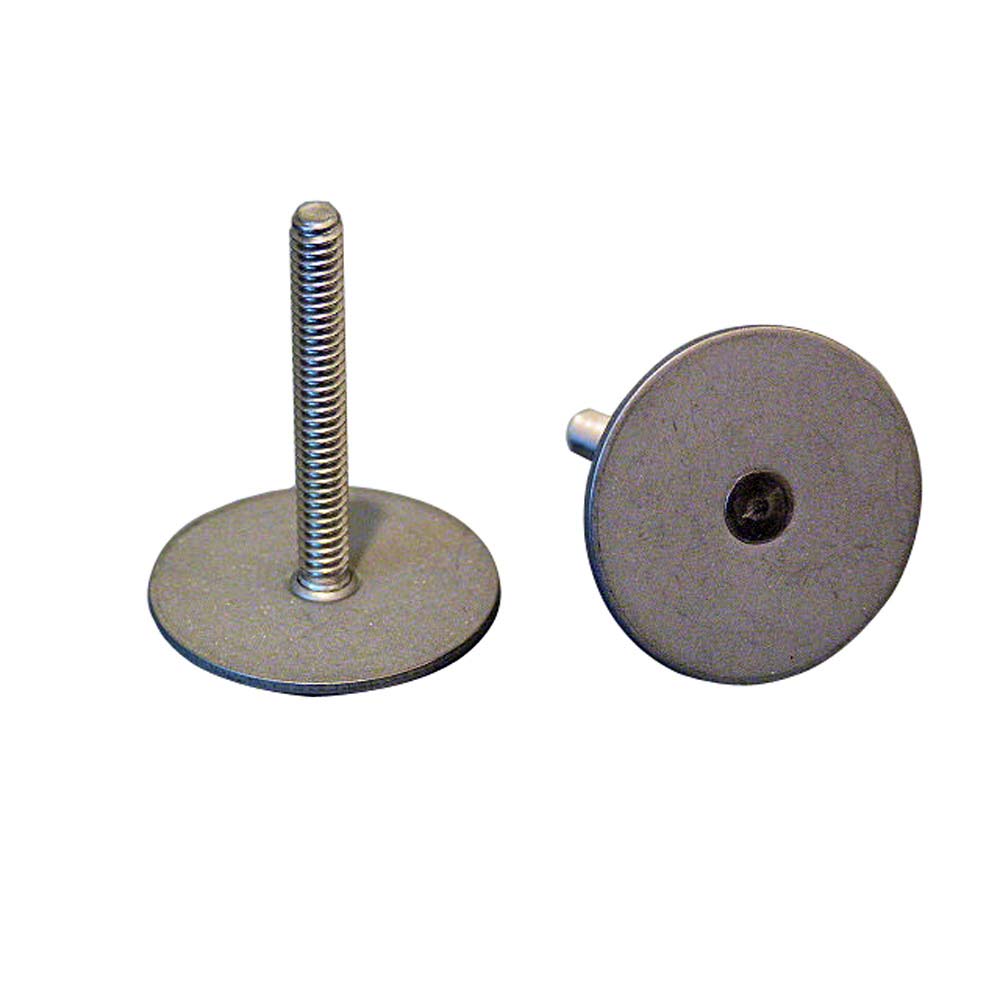 Weld Mount Stainless Stud 1.25" Base 10 x 24 Threads 1.00" Tall 15pk 91476