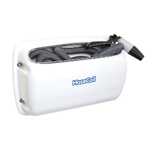 HoseCoil HCE50SW-GRAY Side Mount Expandable Enclosure w/50' Hose & Rubber Tip