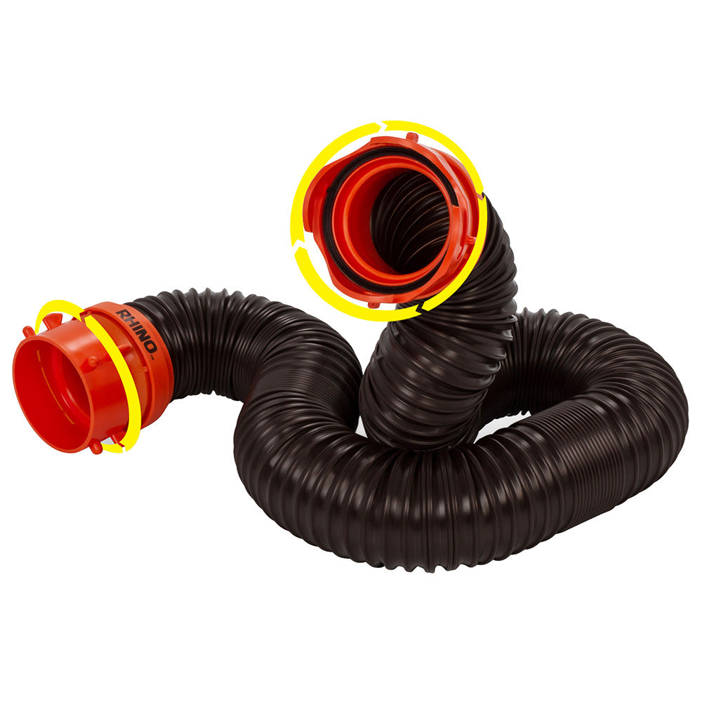 Camco RhinoFLEX 5' Sewer Hose Extension w/Swivel Bayonet & Lug 93922