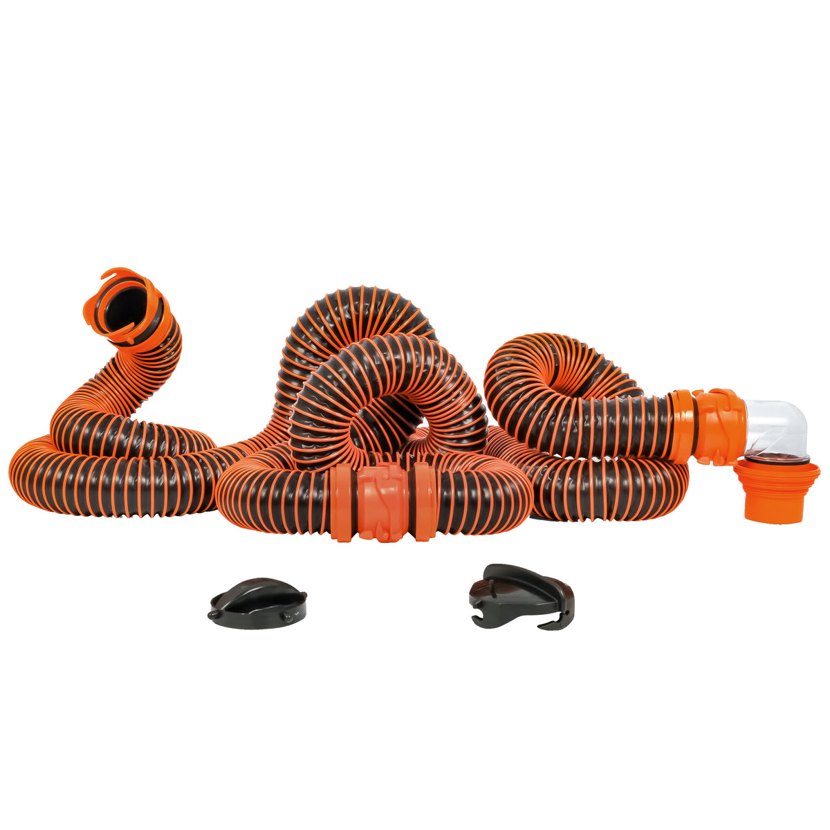 Camco RhinoEXTREME 20' Sewer Hose Kit w/4 In 1 Elbow Caps 93935