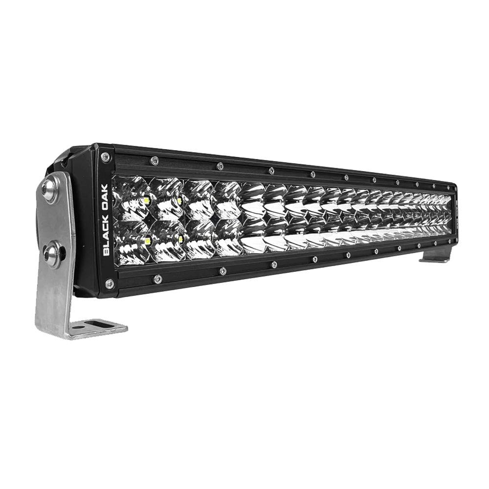 Black Oak Curved Double Row 20" LED Light Bar, Combo Optics, Black Housing
