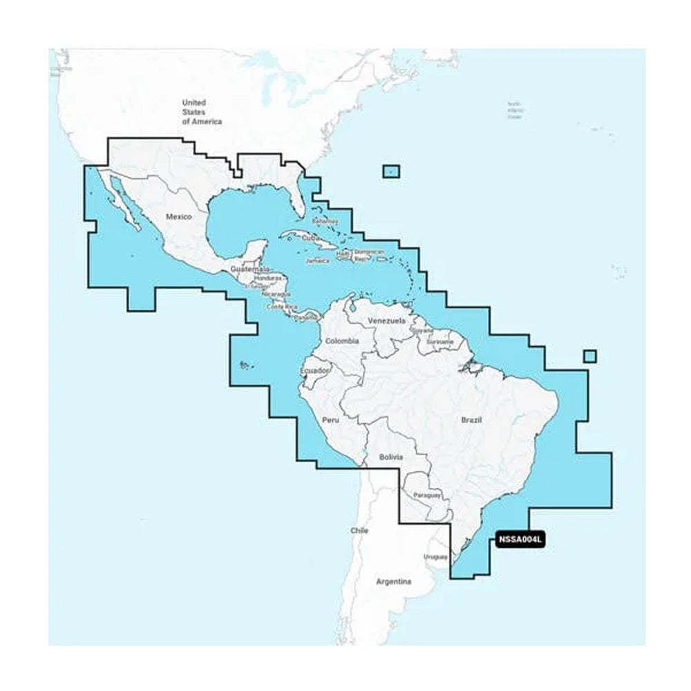 Garmin Navionics+& NSSA004L Mexico, the Caribbean, Brazil Inland & Coastal